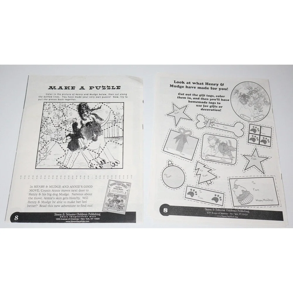 Henry and Mudge Classroom Fan Club Newsletter Activity Lot Vintage